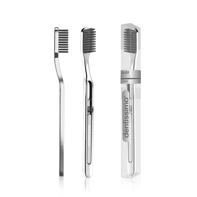 Dentissimo - 1 Silver Limited Edition Hard Bristle Toothbrush