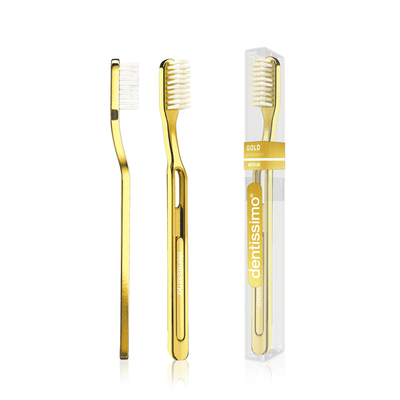 Dentissimo - Gold Limited Edition Medium Bristle Toothbrush 1pcs
