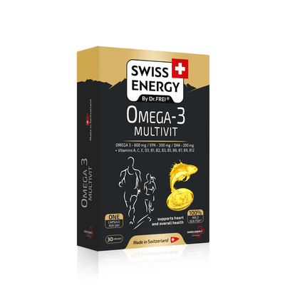 Swiss Energy® - Omega 3 及 多種維他命魚油膠囊 - 30粒裝