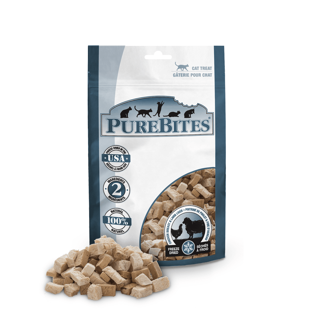 PureBites® - 凍乾雞胸肉和羊肝貓零食 - Nordic-Naturals -全方位家庭健康守護