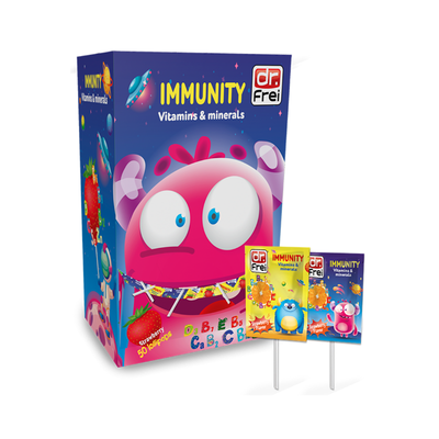 Dr. Frei - Children's Immunity Booster Lollipops (Strawberry Flavor) 50 Sticks