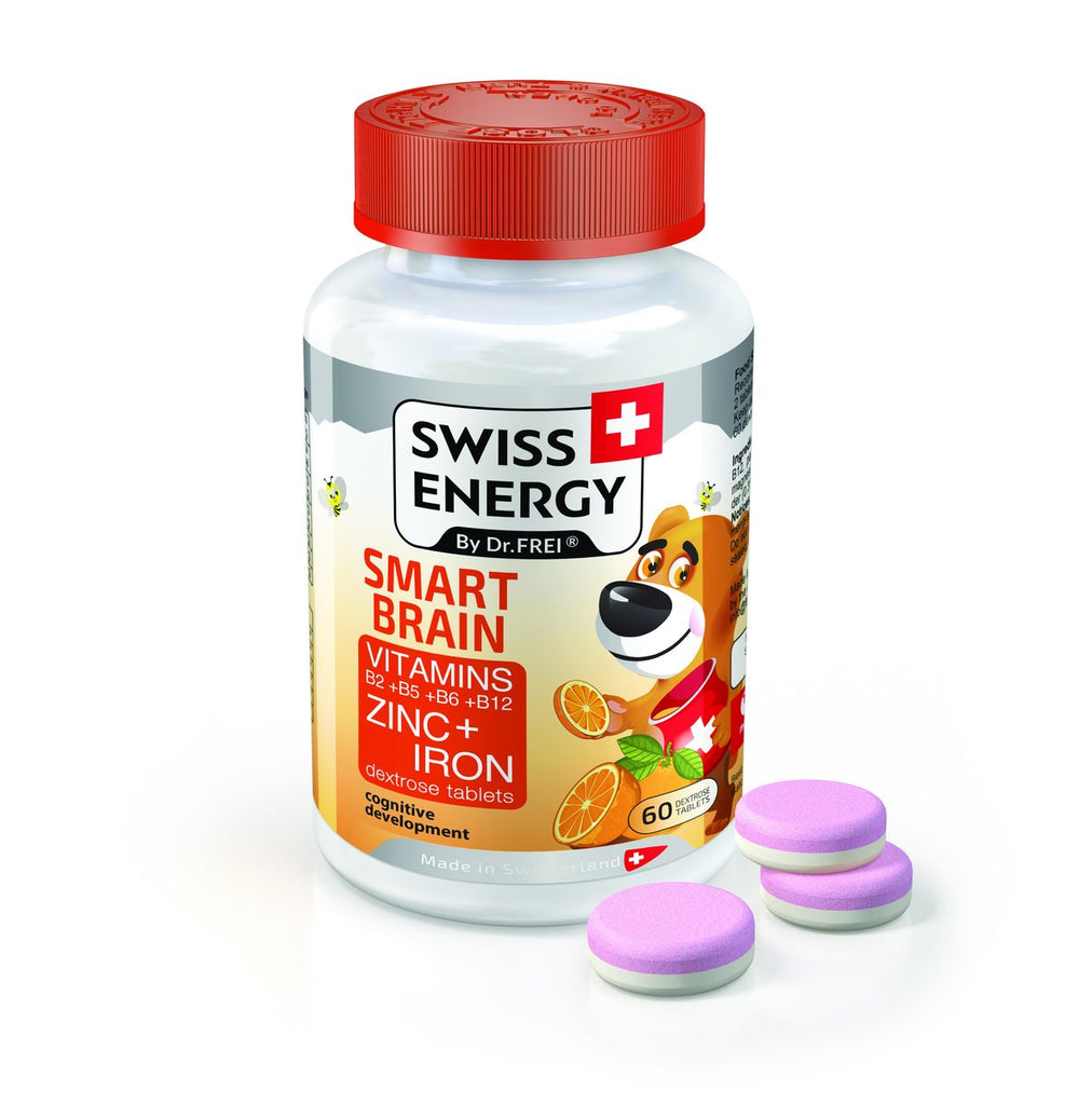 Swiss Energy® - 兒童補腦補鋅鐵維他命含片 60片裝（最佳日期至2024年4月底） - Nordic-Naturals -全方位家庭健康守護