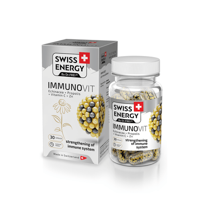 Swiss Energy® - Swiss Echinacea Propolis Vitamin C Plus Zinc Nanocapsules (30 Capsules) 